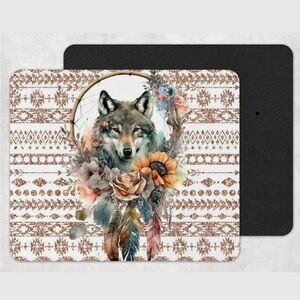 Native American Wolf Mouse Pad